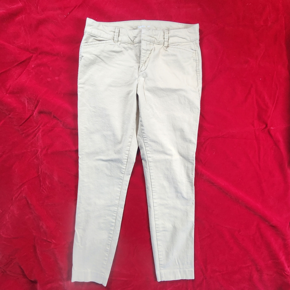 Old Navy Women's Light Cream Crop Skinny Jeans